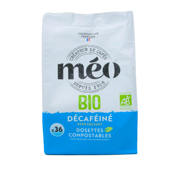 Café Méo Dosettes Senseo Biologique Decafeine 7G X 36 36 -s Compatible Senseo - Pochette 252 g
