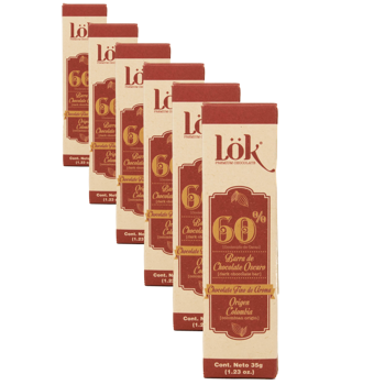 Cioccolato monorigine 60% - Pack 6 × Tavoletta 35 g
