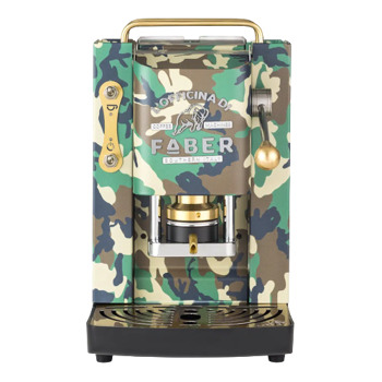 FABER Kaffeepadmaschine - Pro Deluxe Pure Camouflage Edition 1,3 l - ESE (44mm) kompatibel