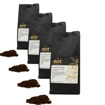 EOS Kaffeerösterei Orang Utan Moulu Filtre- 500 G - Pack 4 × Moulu Filtre Pochette 500 g